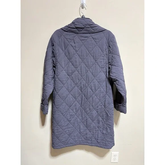Free People Women's XS Oversized Gray Quilted Happy Day Dreamer Jacket - Picture 3 of 13